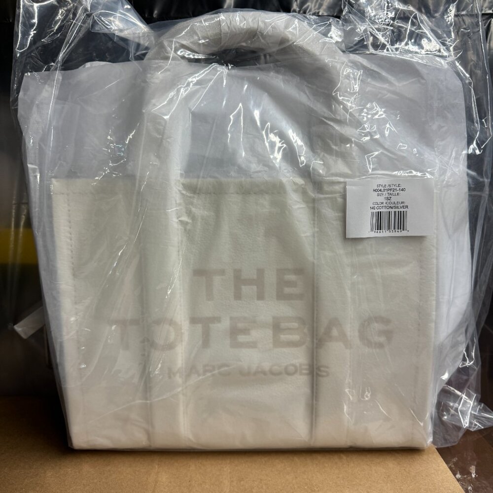 MARC JACOBS The Leather Medium Tote Bag – Cotton - Picture 8 of 10